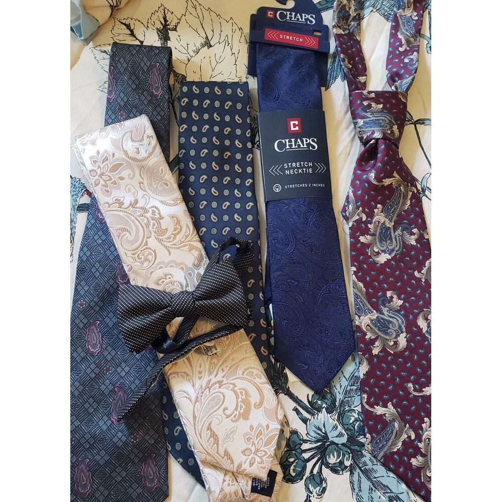 Men's Lot Of‎ Silk Ties And Bow Tie Chaps Stafford Preferred Stock Tuesday